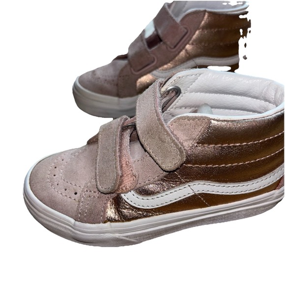 Vans Kids Sk8-Mid Reissue V Metallic Shoe 11.5T Rose Gold Pink - Picture 10 of 11